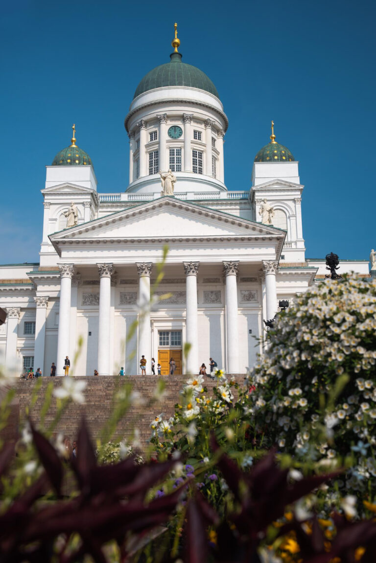 Helsinki Cathedral above Senate Square