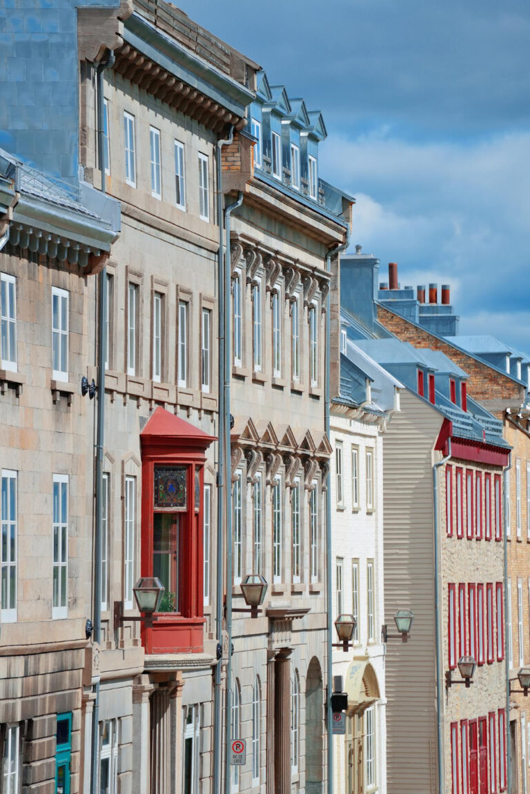Colourful facades on an old town street