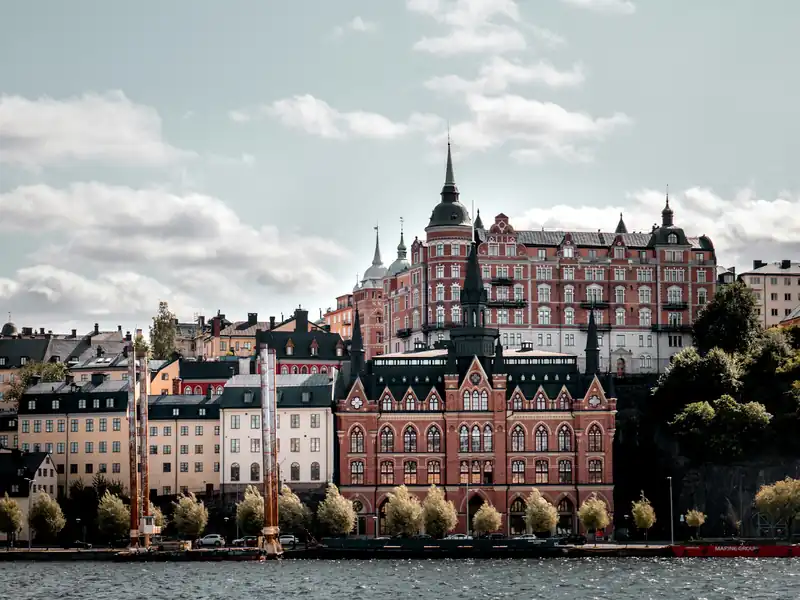 Stockholm waterfront seen from the water