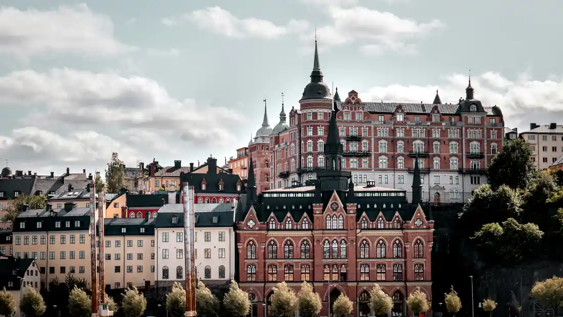 Stockholm skyline seen from the water